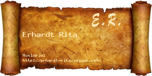 Erhardt Rita névjegykártya